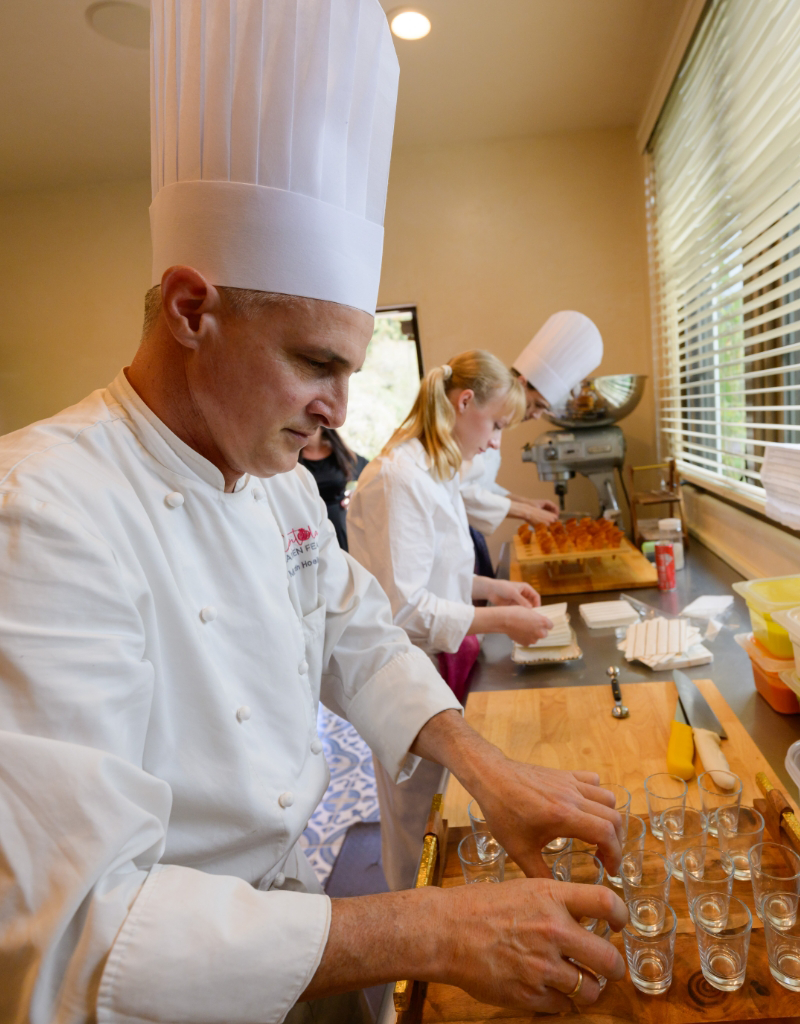 Chefs preparing an In-Home Chef Experience in San Francisco, California.