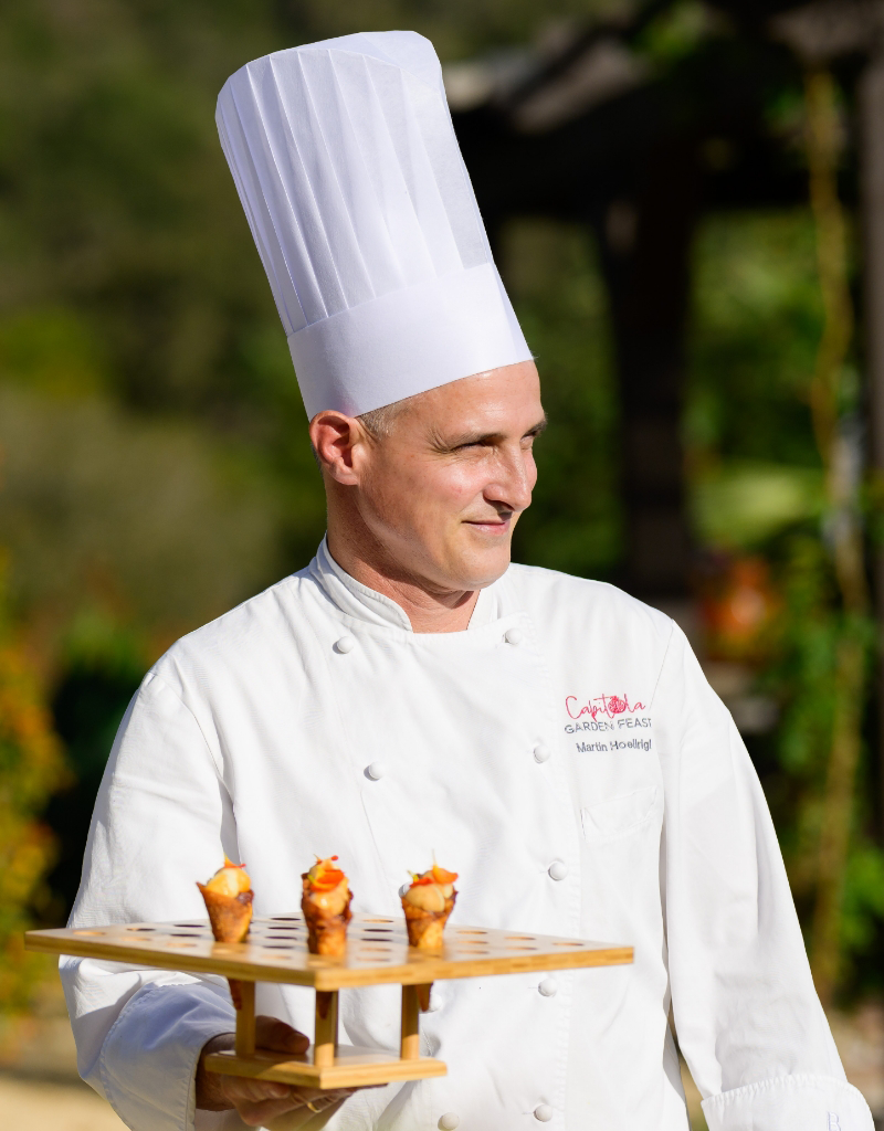 Chef Martin Hoellrigl, luxury private chef at Capitola Garden Feast.