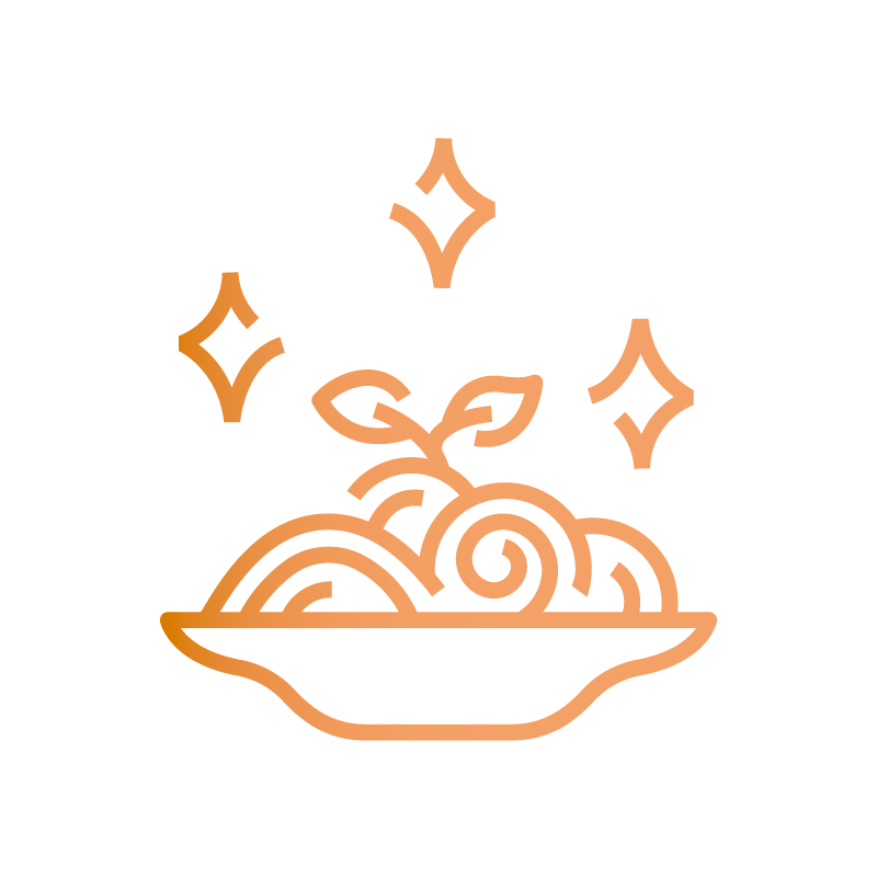 An icon of a bowl of food featuring an In-Home Chef Experience.