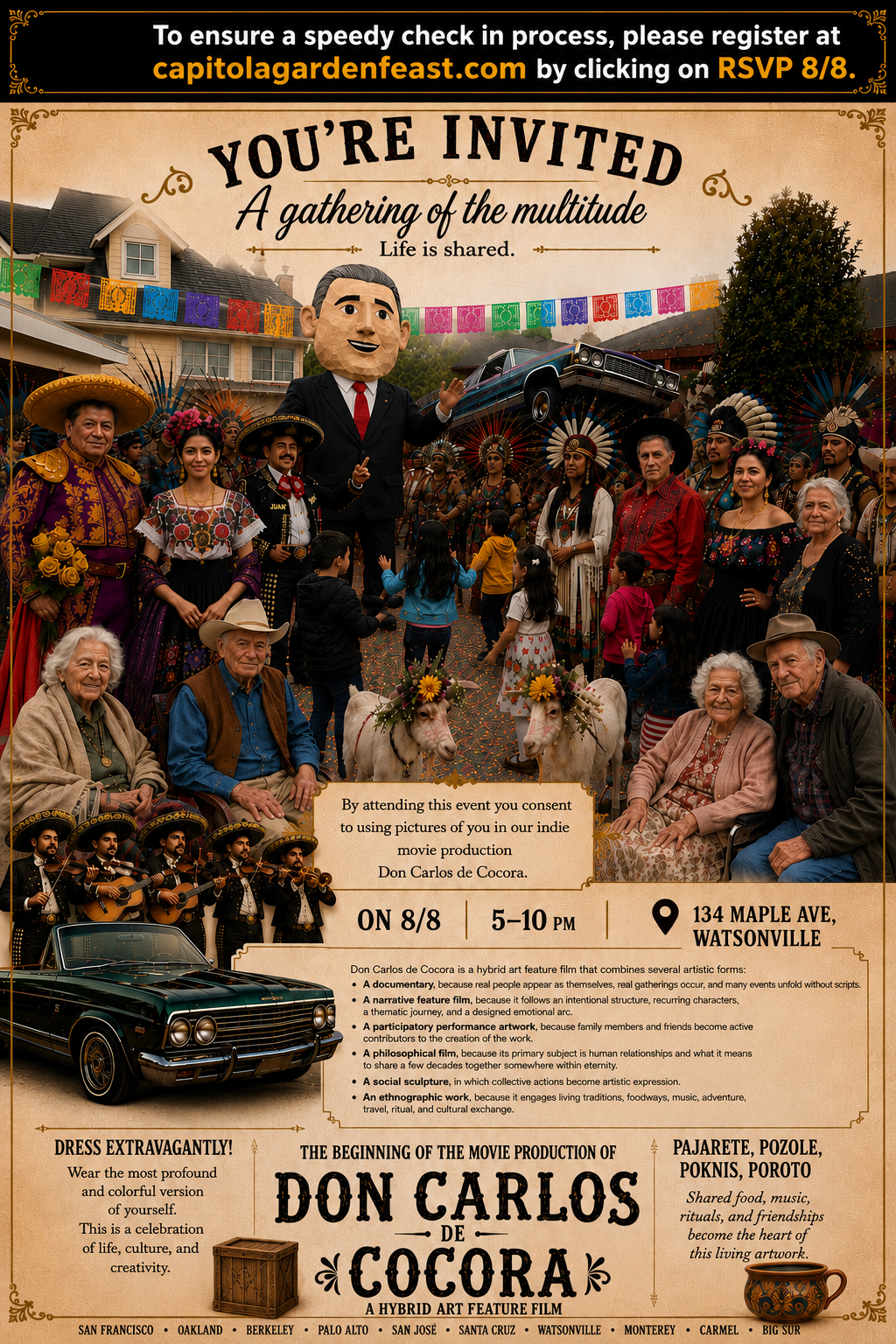 You're Invited — A Gathering of the Multitude, Don Carlos de Cocora, August 8th, Watsonville CA